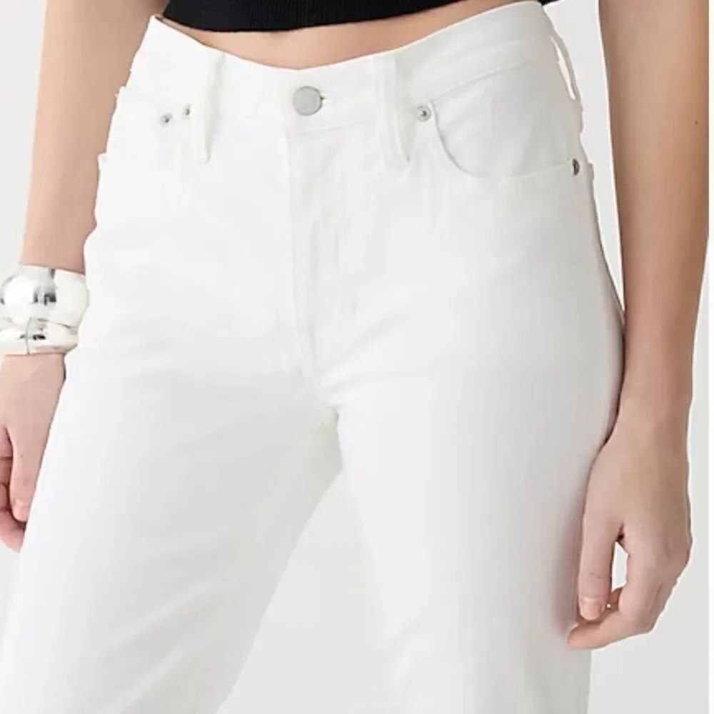 Madewell BQ304 White Straight leg slim fit jeans size 26 NWOT 